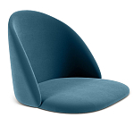 Барный стул вращающийся со спинкой Синий Велюр Vendramin Chair варинант исполнения - 2 | Loft Concept в Ростове-на-Дону