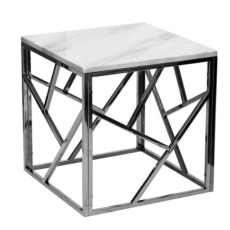   Serene Furnishing Chrome Marble Top Side Table    -- | Loft Concept 
