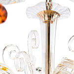 Люстра с 8-ю лампочками и изогнутыми прозрачными элементами из стекла Twisted Glass Candles Chandelier варинант исполнения - 3 | Loft Concept в Ростове-на-Дону