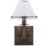 Бра с прозрачным стеклянным абажуром в форме конуса Bartolomeo Bronze варинант исполнения - 3 | Loft Concept в Ростове-на-Дону