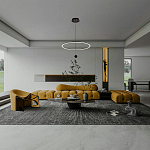 Светодиодная люстра Black LED Circle and Ball Lamp варинант исполнения - 7 | Loft Concept в Ростове-на-Дону