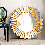 Зеркало круглое с лучами из зеркальных фацетов Golden Facet варинант исполнения - 2 | Loft Concept в Ростове-на-Дону