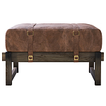 Пуф Duncan винтажная коричневая кожа  варинант исполнения - 1 | Loft Concept в Ростове-на-Дону