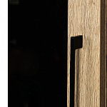 Шкаф-витрина в стиле лофт с чёрной стеклянной дверью Urban Style Space варинант исполнения - 5 | Loft Concept в Ростове-на-Дону