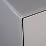 Тумба под телевизор со стеклянной столешницей и с выдвижными ящиками Minimalist Accent варинант исполнения - 4 | Loft Concept в Ростове-на-Дону