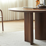 Стол обеденный круглый с двойной столешницей Walnut Wood Table варинант исполнения - 7 | Loft Concept в Ростове-на-Дону