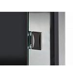 Шкаф-витрина цвета графит с полками и стеклянной дверью Strict Lines варинант исполнения - 4 | Loft Concept в Ростове-на-Дону