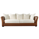 Элитарный современный диван Birmingham с кожаной спинкой варинант исполнения - 4 | Loft Concept в Ростове-на-Дону