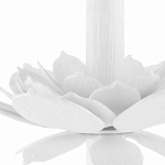 Торшер с декором в виде белого цветка магнолии на каркасе и черным абажуром White Magnolia варинант исполнения - 2 | Loft Concept в Ростове-на-Дону