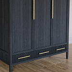 Большой Шкаф Primo Черный дуб с 3 дверьми и 3 выдвижными ящиками варинант исполнения - 3 | Loft Concept в Ростове-на-Дону