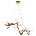 Люстра подвесная линейная с прозрачными стеклянными птичками на ветвях Serip Voa варинант исполнения - 4 | Loft Concept в Ростове-на-Дону