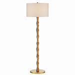 Торшер с цилиндрическим тканевым абажуром на каркасе волнистой формы Rotation варинант исполнения - 1 | Loft Concept в Ростове-на-Дону