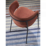 Стул полукруглый мягкий с буклированной обивкой Chair with Boucle Upholstery варинант исполнения - 5 | Loft Concept в Ростове-на-Дону