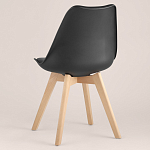 Стул с основой из пластика и мягким сиденьем Arvika Black варинант исполнения - 5 | Loft Concept в Ростове-на-Дону