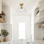 Потолочный светильник с широким полусферическим плафоном из прозрачного стекла Alora Mood варинант исполнения - 5 | Loft Concept в Ростове-на-Дону