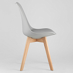 Стул с основой из пластика и мягким сиденьем Arvika Grey варинант исполнения - 3 | Loft Concept в Ростове-на-Дону