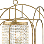 Люстра золотая с внутренним цилиндром из хрустальных бусин Romantic Lantern варинант исполнения - 1 | Loft Concept в Ростове-на-Дону