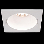 Встраиваемый спот светодиодный квадаратный белого цвета с круглым углублением Ombra Lux  варинант исполнения - 1 | Loft Concept в Ростове-на-Дону