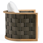 Дизайнерское уличное кресло из массива дерева с плетеной спинкой PALINFRASCA Armchair варинант исполнения - 7 | Loft Concept в Ростове-на-Дону