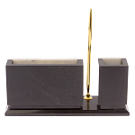 Настольный письменный набор из мрамора с часами и ручкой Marble Accessory варинант исполнения - 3 | Loft Concept в Ростове-на-Дону