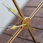 Часы настенные зеркальные с золотым металлическим циферблатом Mirror Tower Clock варинант исполнения - 3 | Loft Concept в Ростове-на-Дону