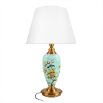 Настольная лампа голубая с изображением птиц Slip Away варинант исполнения - 1 | Loft Concept в Ростове-на-Дону