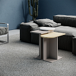 Стол журнальный бежево-серый из 3-х частей со столешницами в виде геометрических элементов MUND SIDE TABLE LIGHT MOCHA варинант исполнения - 1 | Loft Concept в Ростове-на-Дону