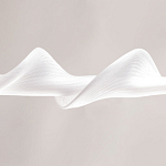 Люстра горизонтальная с волнистым белым плафоном Golden Swirl варинант исполнения - 5 | Loft Concept в Ростове-на-Дону