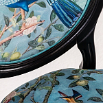 Стул из массива бука бирюзовый с изображением птиц в саду Turquoise Chinoiserie Bird Chair варинант исполнения - 2 | Loft Concept в Ростове-на-Дону