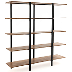 Стеллаж из массива дуба и стали Robson Rack Industrisal Metal Rust варинант исполнения - 1 | Loft Concept в Ростове-на-Дону