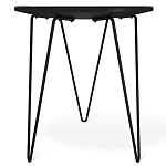 Стол журнальный с круглой столешницей из стекла Gold and Black Marble варинант исполнения - 4 | Loft Concept в Ростове-на-Дону