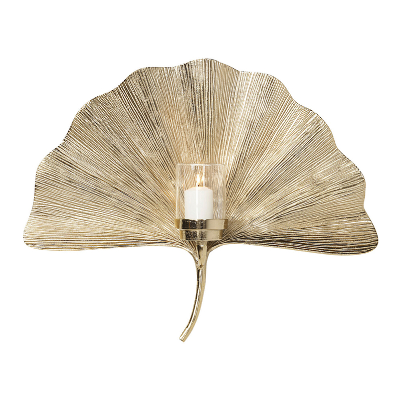Большой Настенный Подсвечник золотой Лист Пальмы Золотой в Ростове-на-Дону | Loft Concept 