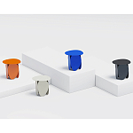 Matis журнальный столик красный из металла и кожи варинант исполнения - 2 | Loft Concept в Ростове-на-Дону