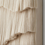 Светло-Бежевое Панно из нитей White Landscape Wall Hanging варинант исполнения - 3 | Loft Concept в Ростове-на-Дону