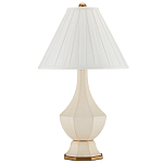 Настольная лампа с фактурным конусовидным абажуром и кожаным каркасом Malifis варинант исполнения - 4 | Loft Concept в Ростове-на-Дону