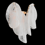 Бра из полупрозрачных овальных лепестков из стекла с металлическим основанием золотого цвета Nazaire Glass Lighting варинант исполнения - 1 | Loft Concept в Ростове-на-Дону