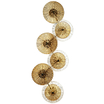 Бра с 6-ю плафонами в форме диска из рельефного коричневого стекла Decorative Six Glass Discs Wall Lamp варинант исполнения - 1 | Loft Concept в Ростове-на-Дону