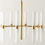Люстра золотая с 16-ю тонкими цилиндрическими плафонами Shoulders варинант исполнения - 1 | Loft Concept в Ростове-на-Дону
