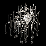 Бра с лучеобразным основанием и подвесками из прозрачного стекла в виде длинных капель Droplet Chandelier варинант исполнения - 12 | Loft Concept в Ростове-на-Дону