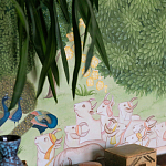 Обои ручная роспись Dandaka Glades Original colourway on painted Xuan paper варинант исполнения - 2 | Loft Concept в Ростове-на-Дону