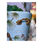 Кашпо из голубого фарфора с бронзовыми элементами Blue Garden варинант исполнения - 6 | Loft Concept в Ростове-на-Дону