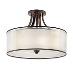 Потолочный светильник с двойным цилиндрическим плафоном из белого стекла и прозрачной органзы Kichler варинант исполнения - 17 | Loft Concept в Ростове-на-Дону