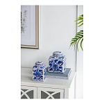 Ваза с крышкой в китайском стиле Oriental Blue & White Ornament Vases варинант исполнения - 4 | Loft Concept в Ростове-на-Дону