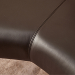 Кушетка с деревянным каркасом и сиденьем из коричневой натуральной кожи Moon Walnut Furniture варинант исполнения - 2 | Loft Concept в Ростове-на-Дону