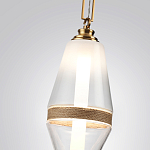 Подвесной светильник со стеклянным плафоном и декоративной вставкой из текстурного камня Tectona  варинант исполнения - 5 | Loft Concept в Ростове-на-Дону