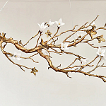 Люстра в виде золотой ветки с цветами Glass Flower Pendant Light варинант исполнения - 7 | Loft Concept в Ростове-на-Дону