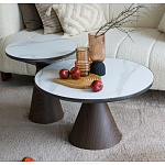 Столик журнальный круглый на конусовидном металлическом основании Sustainability варинант исполнения - 2 | Loft Concept в Ростове-на-Дону