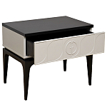 Тумбочка прикроватная с ящиком черно-серого цвета Noble Nightstand варинант исполнения - 2 | Loft Concept в Ростове-на-Дону