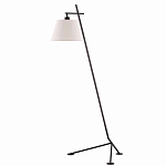 Торшер с черным наклонным корпусом и конусовидным абажуром Black Tripod варинант исполнения - 4 | Loft Concept в Ростове-на-Дону