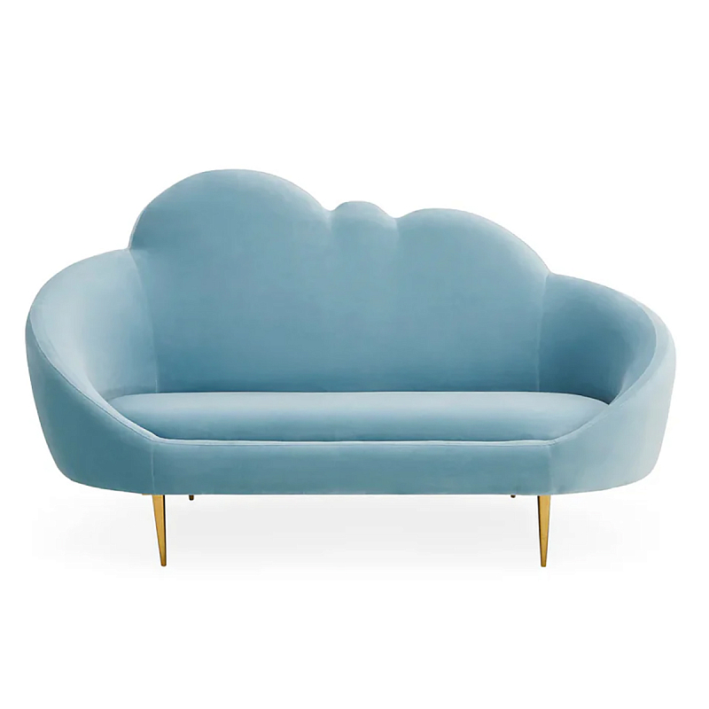 Уникальный детский диван Soft Cloud двухместный Голубой Золотой Уникальный детский диван Soft Cloud двухместный Голубой Золотой в Ростове-на-Дону | Loft Concept